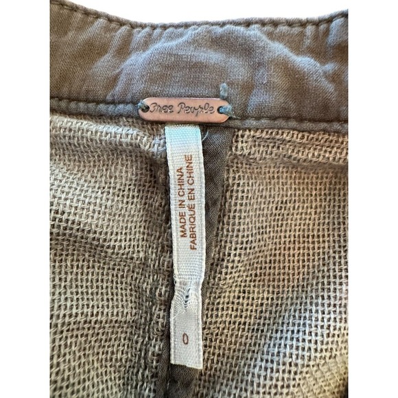 Free People Camo Military Jacket Button Up Cotton Blend Fitted Casual Coat Sz 0 - Picture 8 of 10